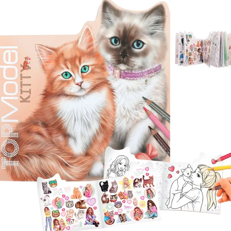 DEPESCHE Escolar|Manualidades|Top Model Cuaderno de Colorear Gatitos