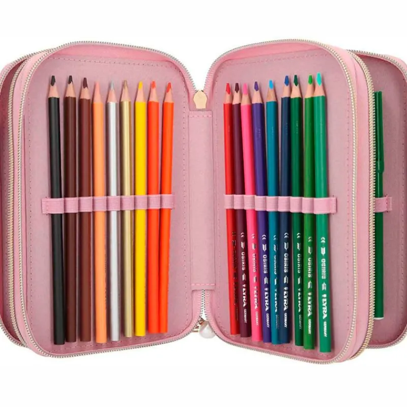 SELECCION DRIM Top Model Estuche Triple Lleno City Flowers- Escolar