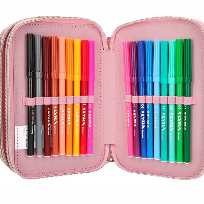 SELECCION DRIM Top Model Estuche Triple Lleno City Flowers- Escolar