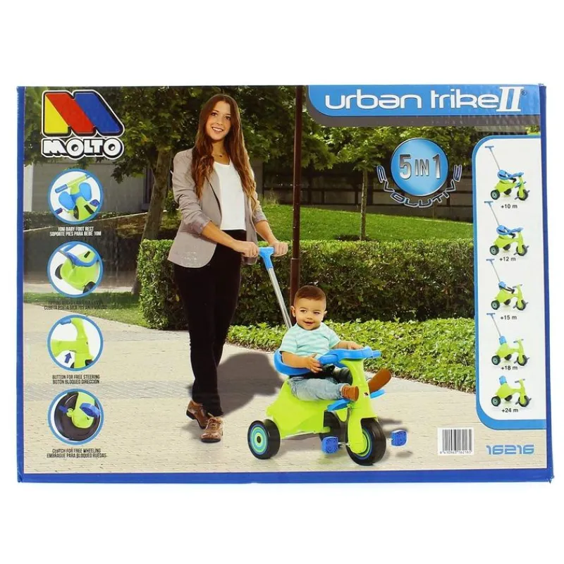 MOLTO Triciclo Urban Trike II Verde- Bicicletas, Correpasillos Y Triciclos
