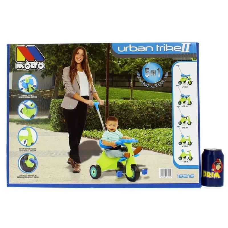MOLTO Triciclo Urban Trike II Verde- Bicicletas, Correpasillos Y Triciclos