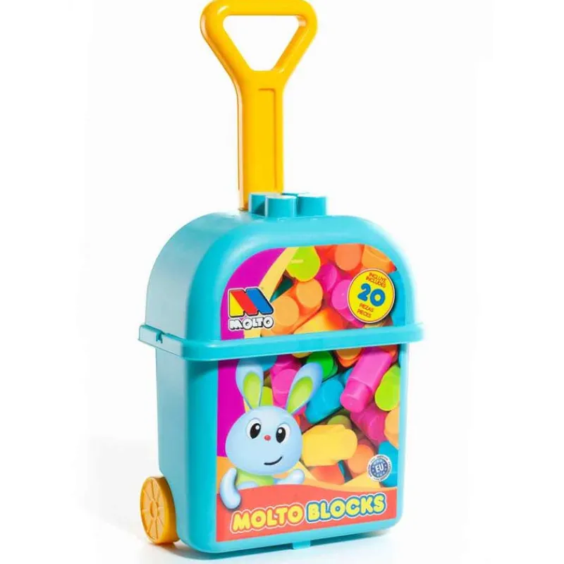MOLTO Primera Infancia Y Preescolar|Puzzles Y Construcciones|Trolley con Bloques Azul