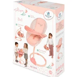 DECUEVAS Juegos Y Juguetes De Imitación|Muñecas|Trona Columpio de Muñecas Tulipe 3x1