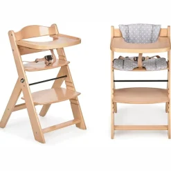 MS Tronas|Juegos De Madera|Trona Madera con cojín Full Gris