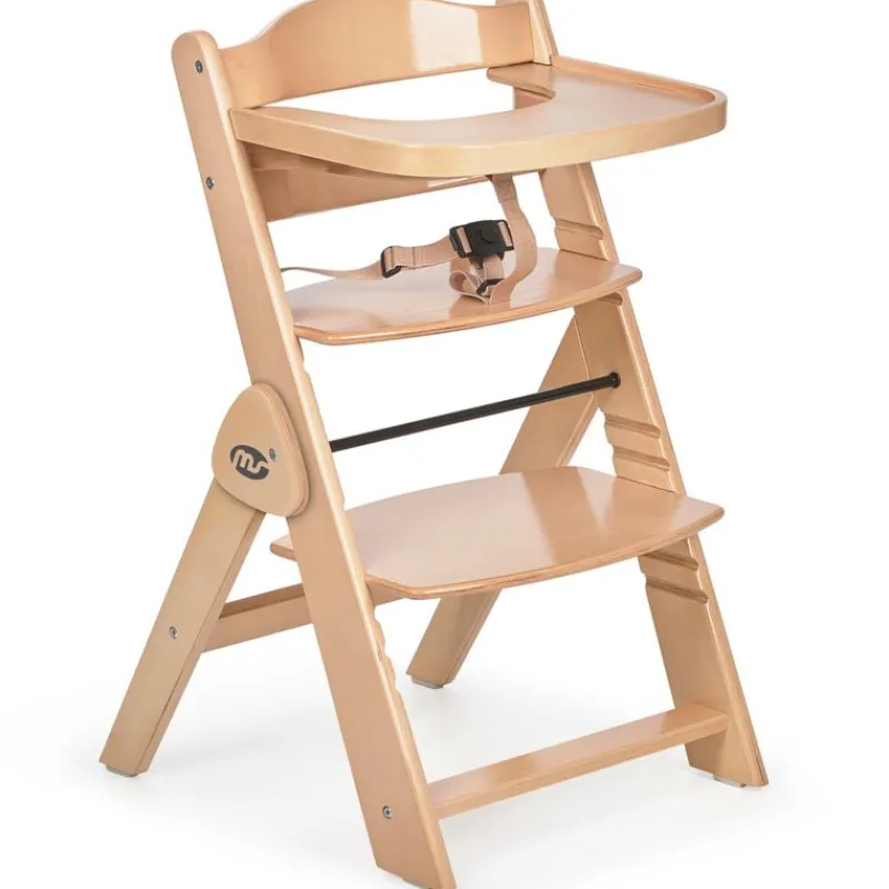 MS Tronas|Juegos De Madera|Trona madera plegable con cojín Full Gris