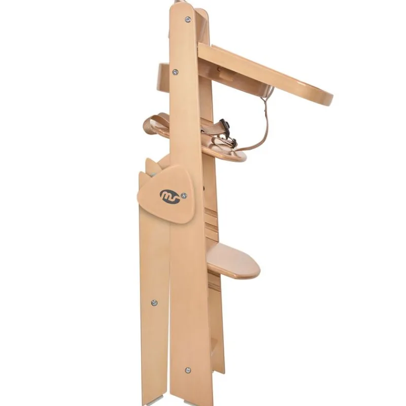 MS Tronas|Juegos De Madera|Trona madera plegable con cojín Full Gris