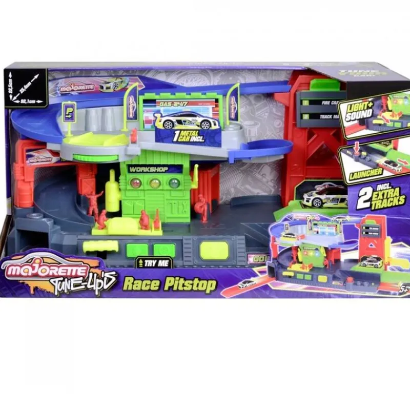 MAJORETTE Vehículos, Trenes Y Parkings|Tune Up Race Pitstop Parking
