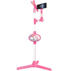 LEXIBOOK Unicornio Micrófono con Pie Luminoso y Altavoz- Instrumentos Musicales