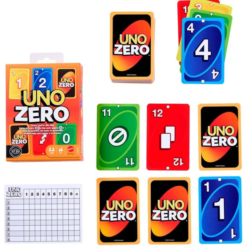 MATTEL Juegos De Mesa|UNO Zero Juego Cartas