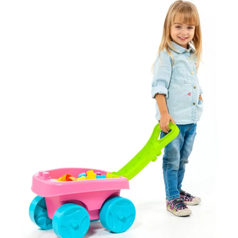 MOLTO Puzzles Y Construcciones|Vagón Bloques Portátil Rosa