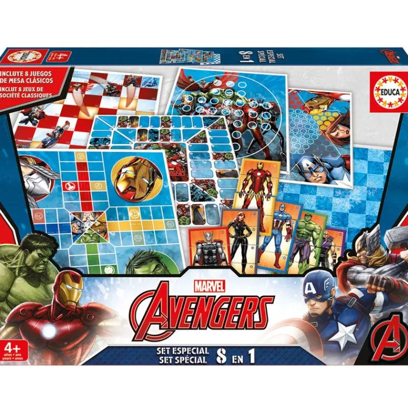EDUCA Vengadores Juegos 8 en 1- Juegos Y Juguetes Educativos