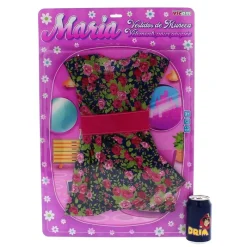 DRIM DISCOUNT Muñecas|Vestido Muñeca 85 cm Flores Verde