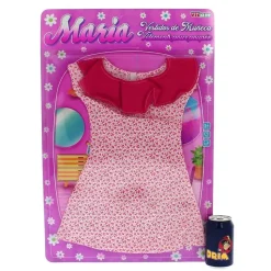 DRIM DISCOUNT Vestido Muñeca 85 cm Flores Rosa- Muñecas