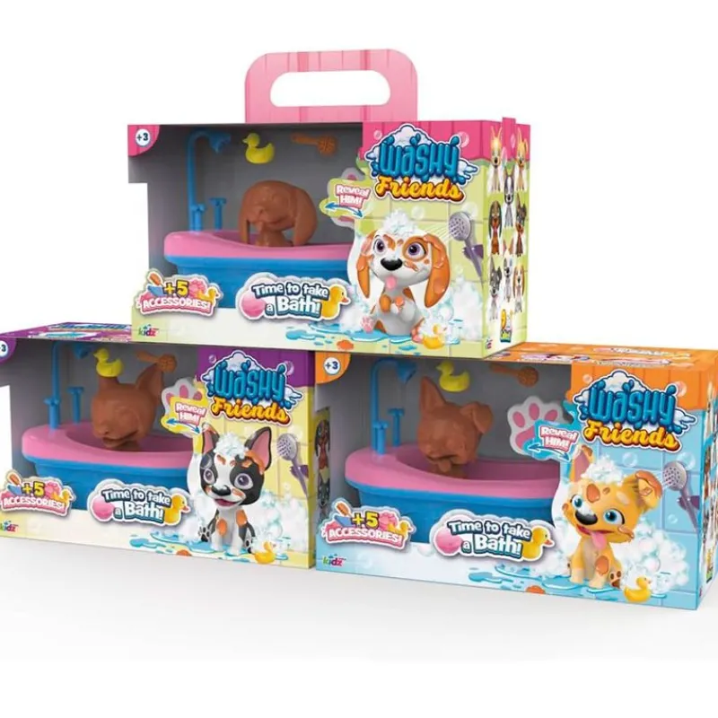 SELECCION DRIM Muñecas|Washy Friends Perritos Bañera con Accesorios Surtido