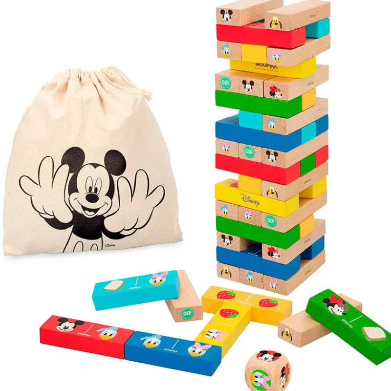 COLOR BABY Woomax Disney Baby Torre de Bloques- Juegos De Madera|Primera Infancia Y Preescolar