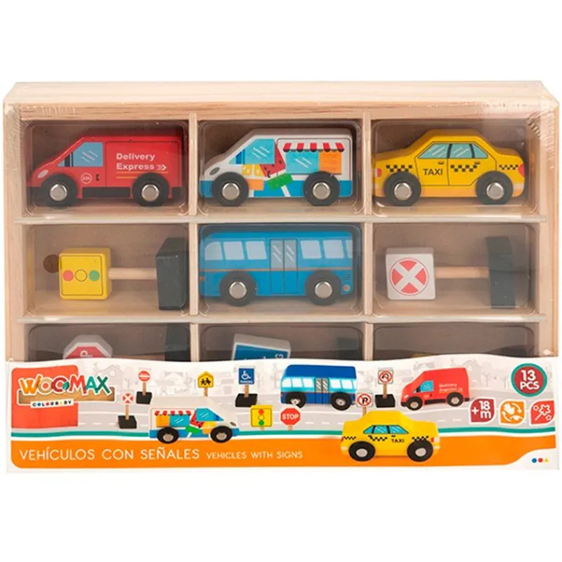 COLOR BABY Juegos De Madera|Primera Infancia Y Preescolar|Woomax Vehículos de Madera