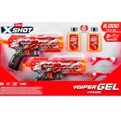 ZURU Juegos Y Juguetes De Imitación|X-Shot Hyper Gel Pack 2 Lanzadores Stringer