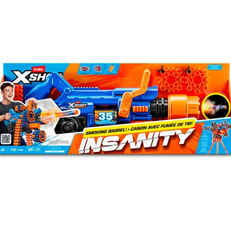 ZURU Juegos Y Juguetes De Imitación|X-Shot Insanity Pistola Smoking Barrel