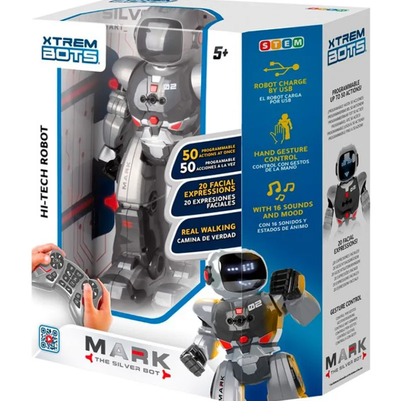 XTREM BOTS Mark The Silver Robot R/C- Robots