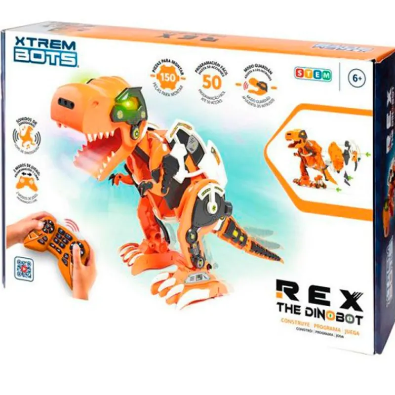 XTREM BOTS Rex el Dinobot Robot Programable- Robots