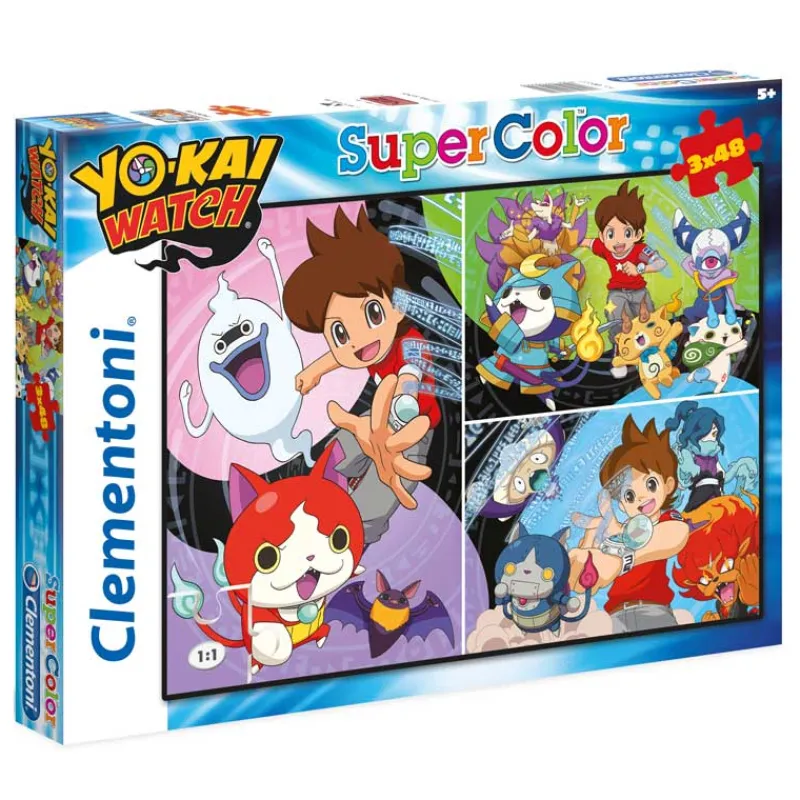 CLEMENTONI Yo-Kai Watch Puzzle 3 x 48 Piezas- Puzzles Y Construcciones